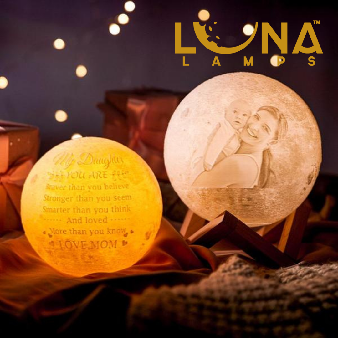 Personalised Luna Lamp - Two-Tone