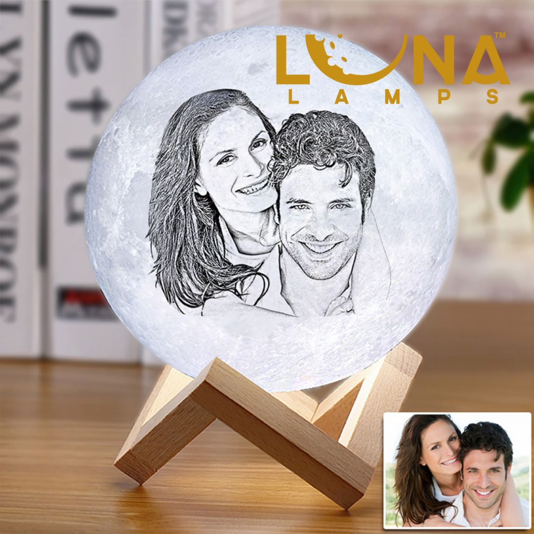 Personalised Luna Lamp - Two-Tone