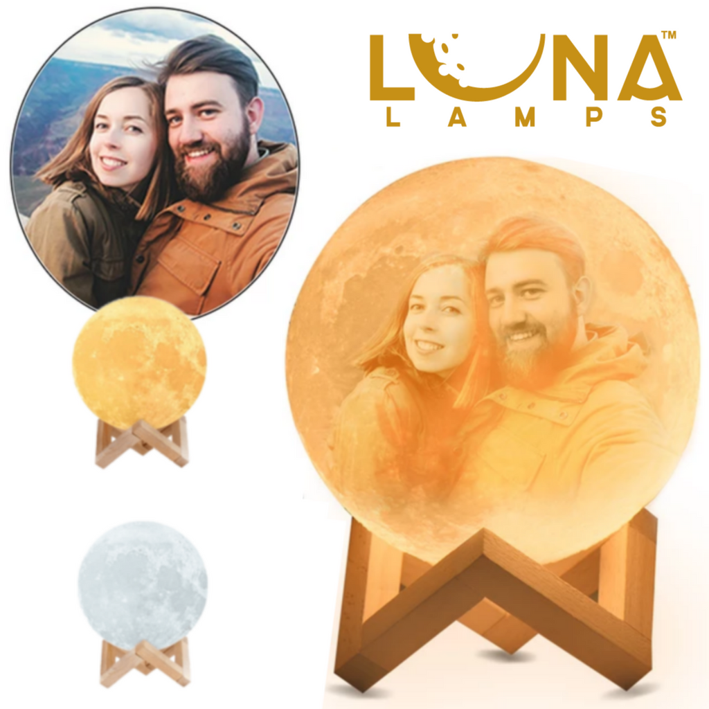 Personalised Luna Lamp - Two-Tone